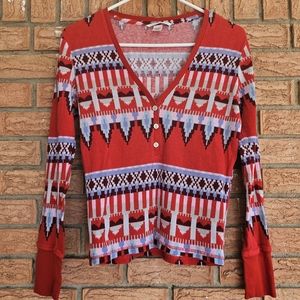 💥Victoria Secret Thermal Fireside Fair Isle Long Sleeve Pajama Top Size S